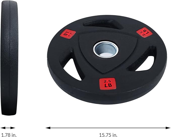 Signature Fitness Vinyl Coated Cast Iron Plate Weight