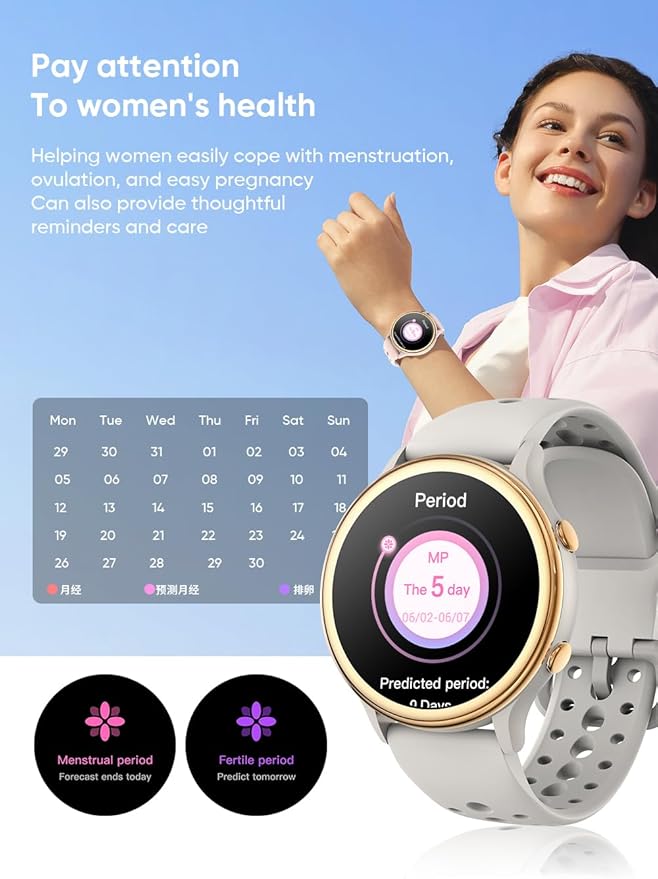 Smart Watches for Women, Fitness Tracker with Heart Rate & SpO2 Monitor, IP67 Waterproof Activity Tracker for Men & Women, Smart Watch for Android Phones and iPhone Compatible (Pink)