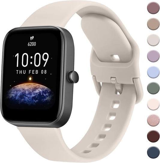 AK Band for Amazfit GTS 4 / GTS 4 Mini / GTS 3 / GTS 2 / GTS 2e / GTS 2 mini / GTS / GTR mini Bands, 20mm Soft Replacement Sport Strap for Amazfit Bip 3 / Bip 3 Pro / Bip U Pro / Bip / Bip Lite / Bip S / Bip S lite / Bip U Smart Watch Women Men