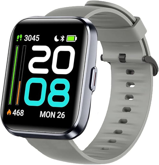 Silicone Replacement Soft Band Wristbands Straps with Stainless Steel Buckle Compatible for Quican ID208 Plus 1.8 Inches Smart Watch