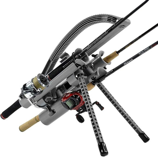 Rod-Runner Fishing Rod Rack - Express 3 Fishing Rod Carrier - Gray
