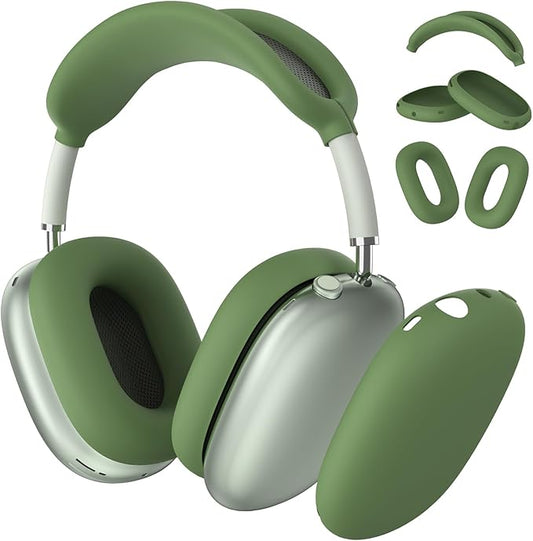 Silicone Case Cover for AirPods Max Headphones, Anti-Scratch Ear Pad Case Cover/Ear Cups Cover/Headband Cover for AirPods Max, Soft Sweat-Proof Silicone Protector Accessories for Apple AirPods Max