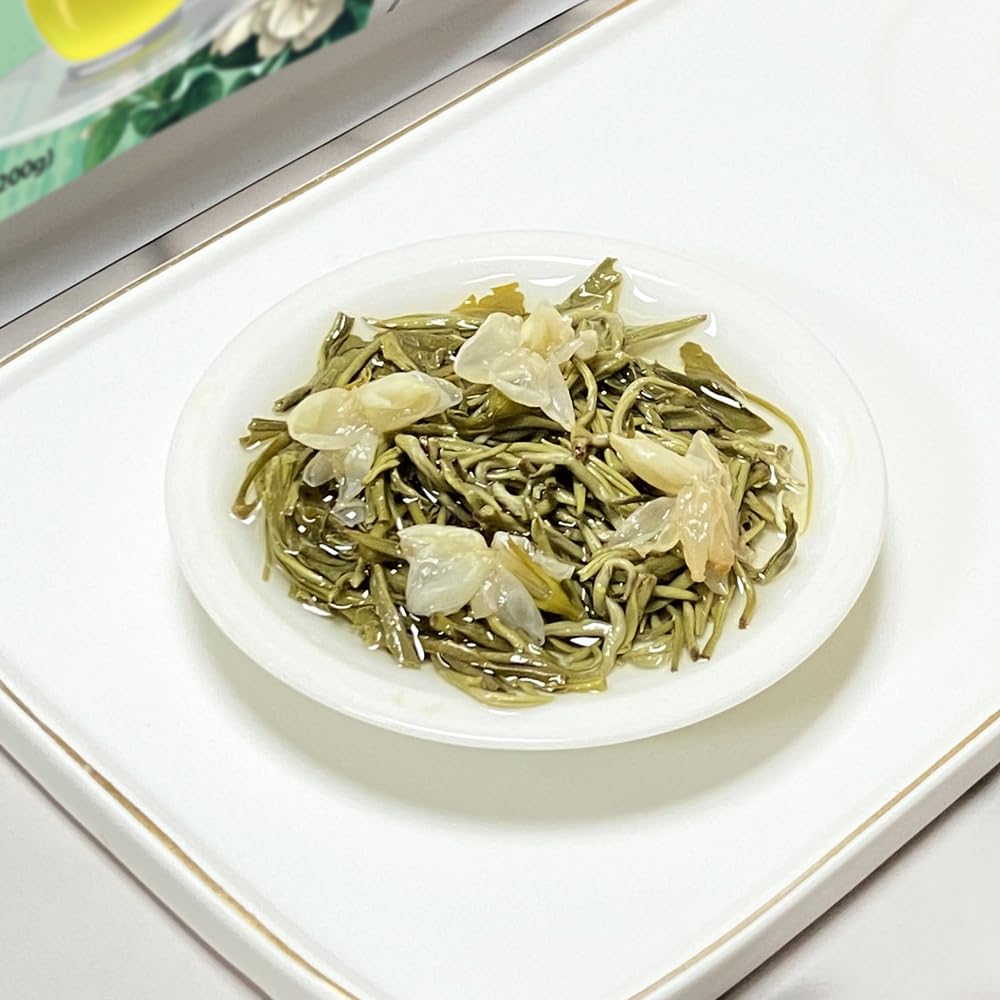 XIEJINJI Jasmine Tea Loose Leaf, 7.1 oz(200g), 100% Pure Natural Jasmine Flower, Traditional Scented Tea Technique, Fragrant Floral Scent, Low Caffeine, Resealable Bag