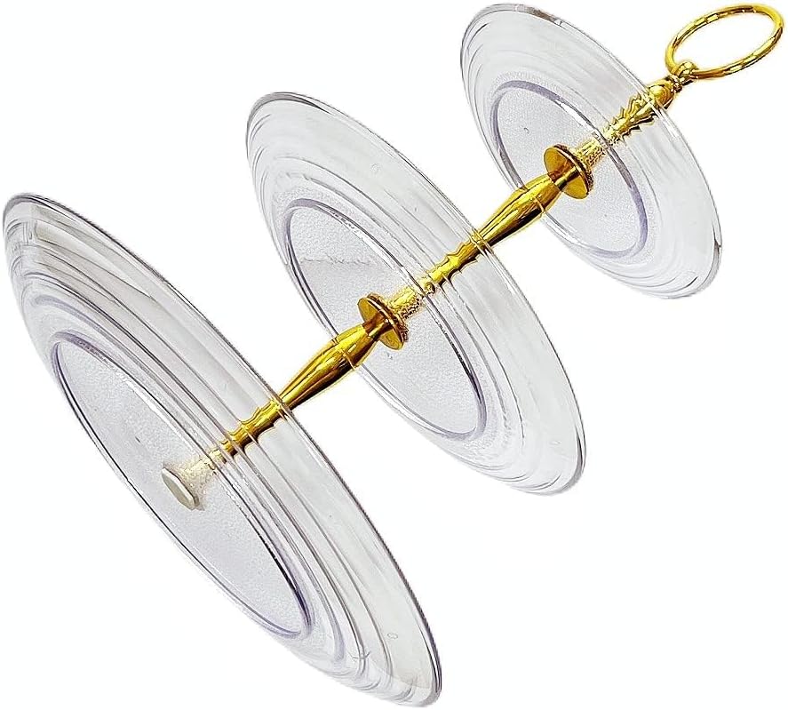 RAUVOLFIA 3 Pack 3 Tier Cupcake Stand, Plastic Tiered Serving Stand, Dessert Tray for Tea Party, Baby Shower and Wedding (Clear)