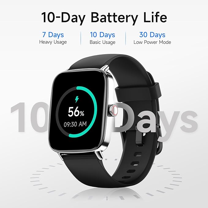 Smart Watch, 1.85" HD Smartwatch for Men Women (Answer/Make Calls), 100+ Sport Fitness Watch with Heart Rate/Sleep/SpO2 Monitor, IP68 Waterproof Reloj Inteligente Compatible iPhone/Samsung/Android