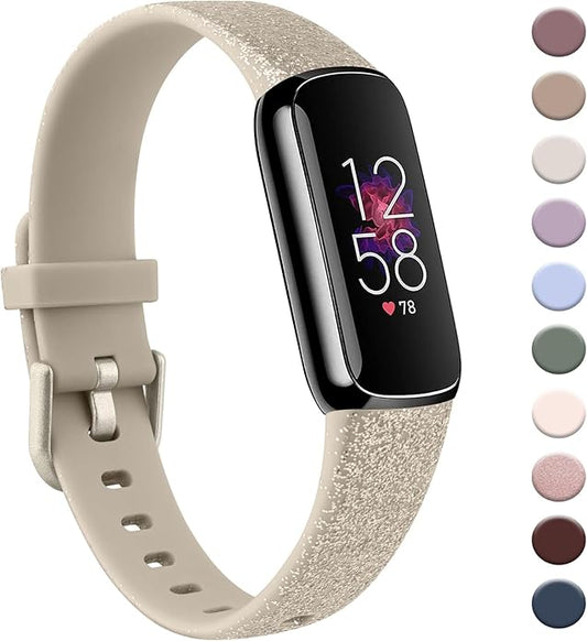 AK Sport Band Compatible with Fitbit Luxe Bands for Women Men, Soft Silicone Replacement Sport Straps Wristbands for Fitbit Luxe Fitness and Wellness Tracker
