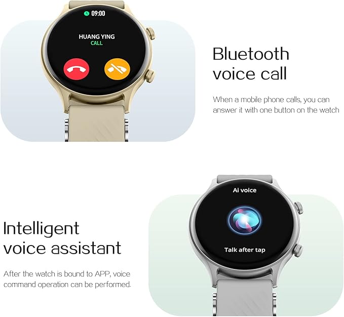 Smart Watch for Women Men Bluetooth Call (Make/Answer) Message Notification Sports Modes Heart Rate Blood Pressure Fitness Watch iOS Android Smartwatch Pedometer Step Counter Calorie Tracker