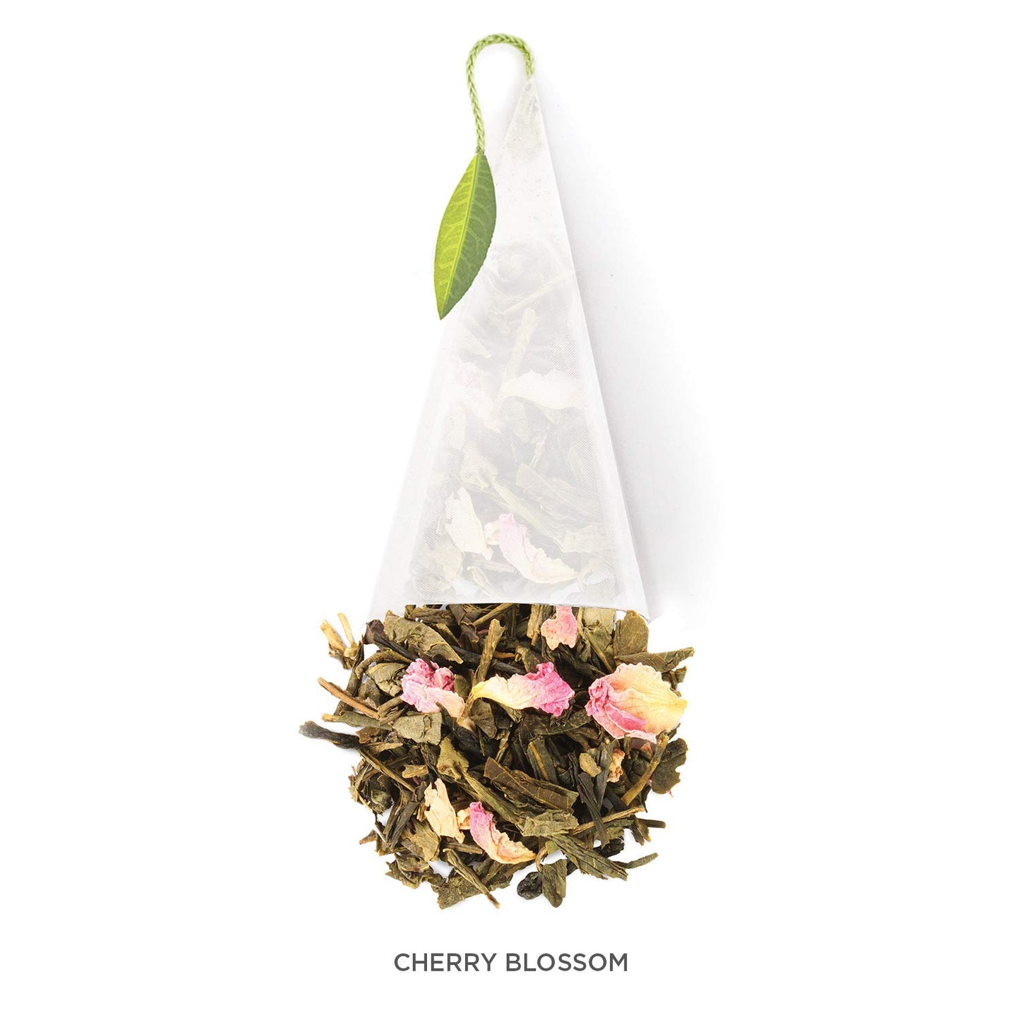 Tea Forte Cherry Blossom Organic Green Tea, Petite Presentation Box Tea Gift Set Sampler with 10 Handcrafted Pyramid Tea Infusers