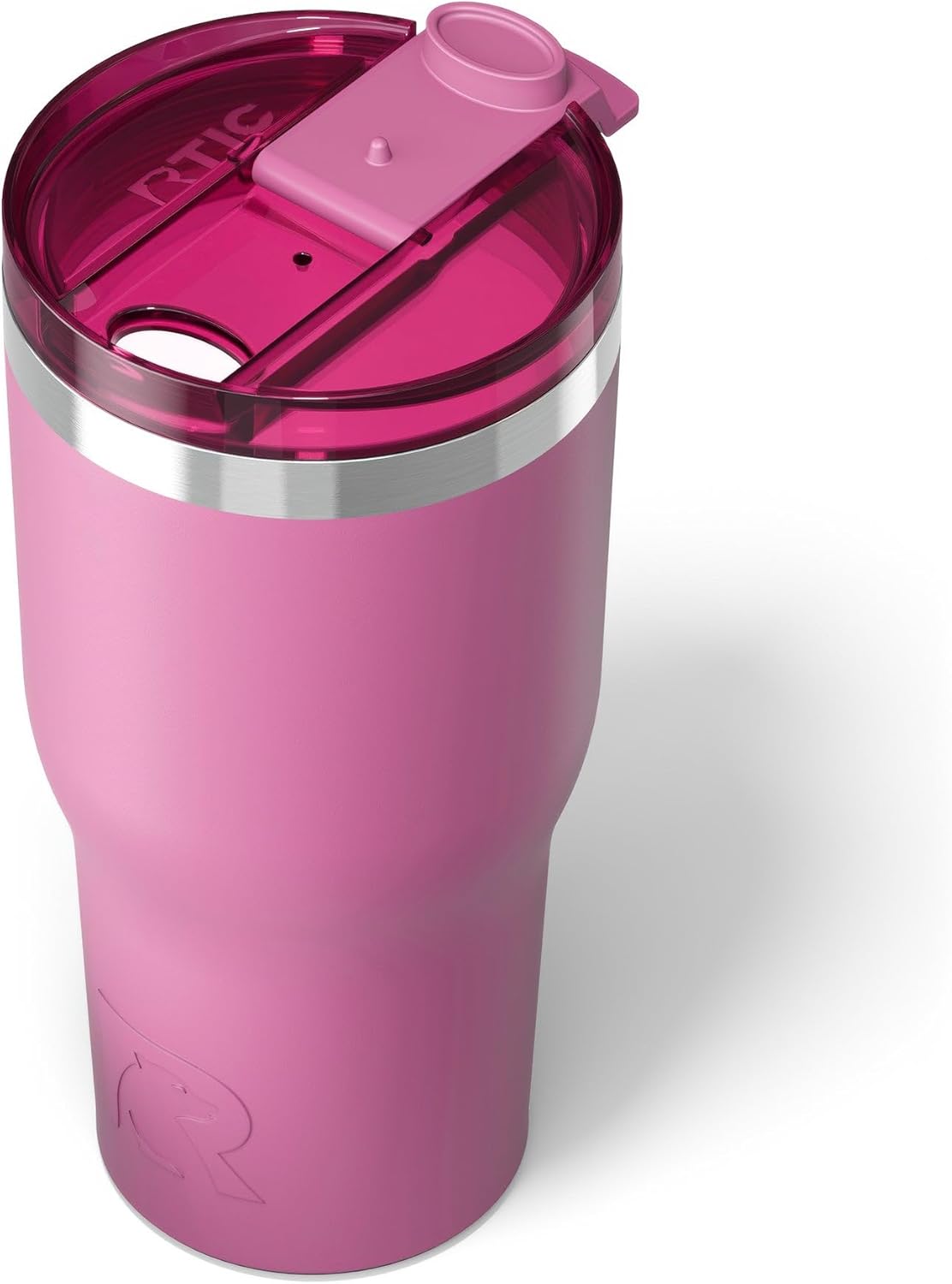 RTIC 30oz Essential Tumbler with Lid, Insulated, Stainless Steel, Metal, Double Wall Vacuum-Insulation, Ceramic Lined, Travel Cup for Iced Coffee, Tea, Hot and Cold Drink, Orchid