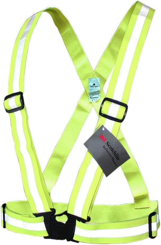 Salzmann Reflective Cross Belt Vest | Highly Reflective with Adjustable Straps | Made with 3M Scotchlite