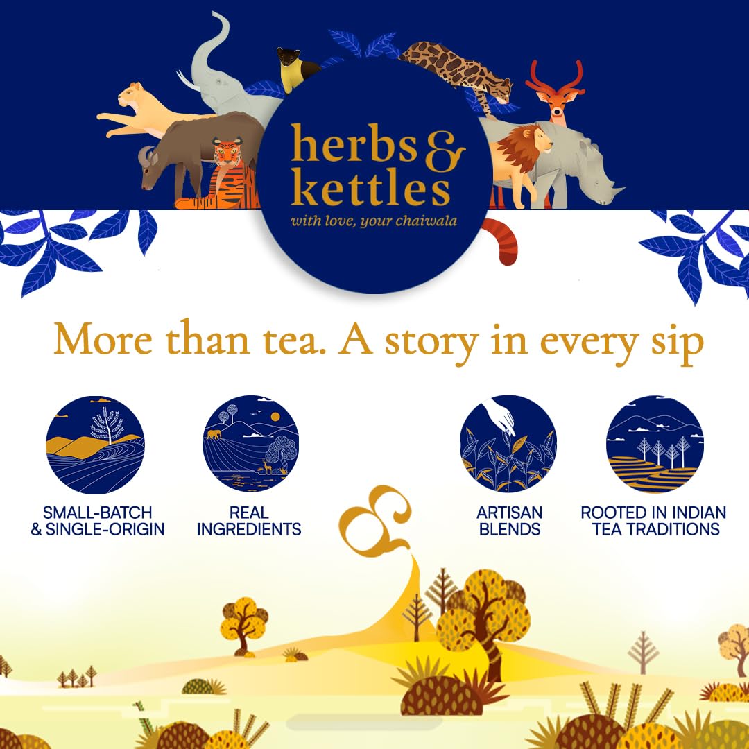 Herbs & Kettles Vanilla Lavender Chai Boba Kit | Assam Black Tea with Real Vanilla Bean, Lavender Flowers & Warming Spices + Chewy Tapioca Pearls | DIY Bubble Tea Kit with Reusable Straws