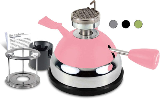 BLUEFIRE Butane Mini Burner for Tabletop Coffee Siphon Syphon/w Furnace Stand and Assembly Rack Ceramic Windproof Torch Head Portable Cooking Stove Espresso Maker Chafing Soup Tureens Fondue