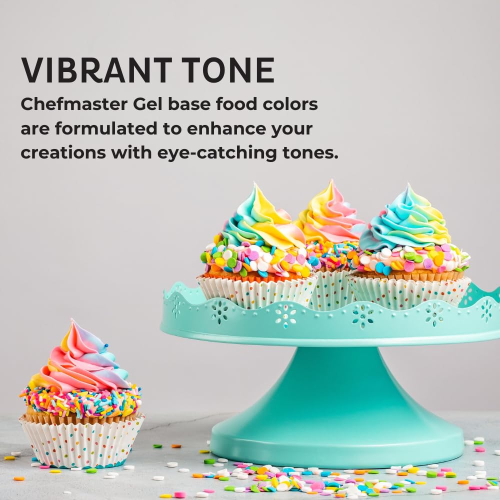 Chefmaster Teal Green Gel Food Coloring | Vibrant Color | Professional-Grade Dye for Icing, Frosting, Fondant | Baking & Decorating | Fade-Resistant | Easy-to-Use | Made in USA | 1 oz