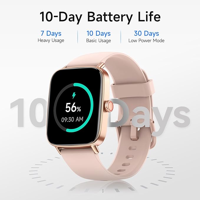 Smart Watch for Women, 1.85" HD Smartwatch Compatible iPhone/Samsung/Android (Answer/Make Calls), 100+ Sport Modes Fitness Tracker with Heart Rate/Sleep/SpO2 Monitor, IP68 Waterproof Reloj Inteligente