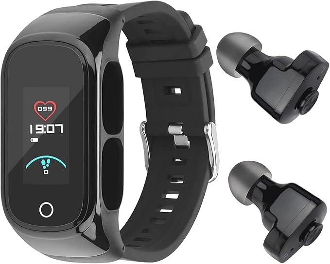 Smart Watch with Earbuds for Women and Men,Activity Fitness Tracker Watch Combo Bluetooth Earbuds Can Receive Calls Messages Sleep Tracker Calorie Counter for Men Women Kids