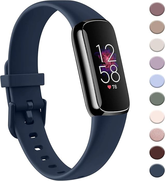 AK Sport Band Compatible with Fitbit Luxe Bands for Women Men, Soft Silicone Replacement Sport Straps Wristbands for Fitbit Luxe Fitness and Wellness Tracker