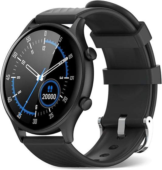 Smart Watch for Men, Running Watches for Men, Fitness Activity Tracker Watch, Dail Call 150+ Sport Modes Step Calorie Counter Pedometer Heart Rate Sleep Tracker, 1.4" Black Round