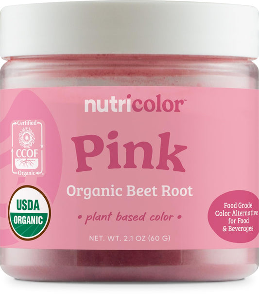 Nutricost Pink Plant Based Food Coloring From Organic Beet Root Powder (60 Servings) - Nutricolor Color Alternative For Food & Beverages