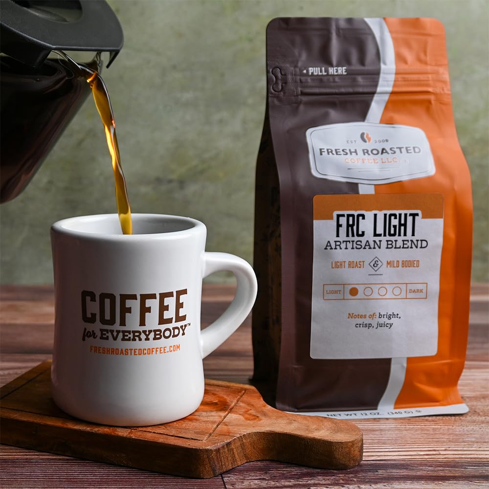 Fresh Roasted Coffee, FRC Light Roast Blend, 12 oz, Kosher, Ground