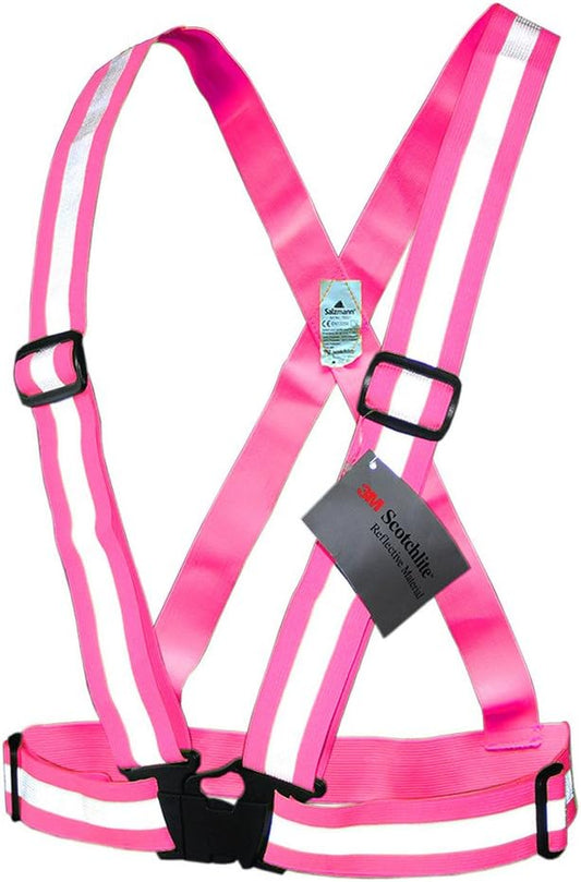 Salzmann Reflective Cross Belt Vest | Highly Reflective with Adjustable Straps | Made with 3M Scotchlite