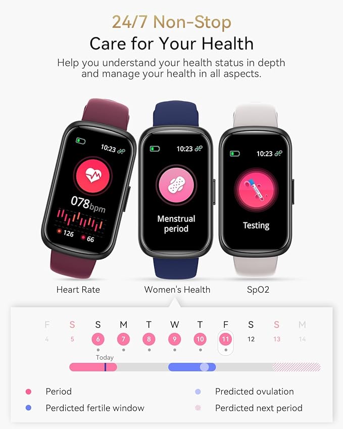 RUXINGX Fitness Tracker Watch for Men/Women, SmartWatch with Sleep/Activity Tracker, Heart Rate Monitor with 20+ Sports Modes, Android Smart Watch for Phones, Smart Fitness Watches for Women/Men
