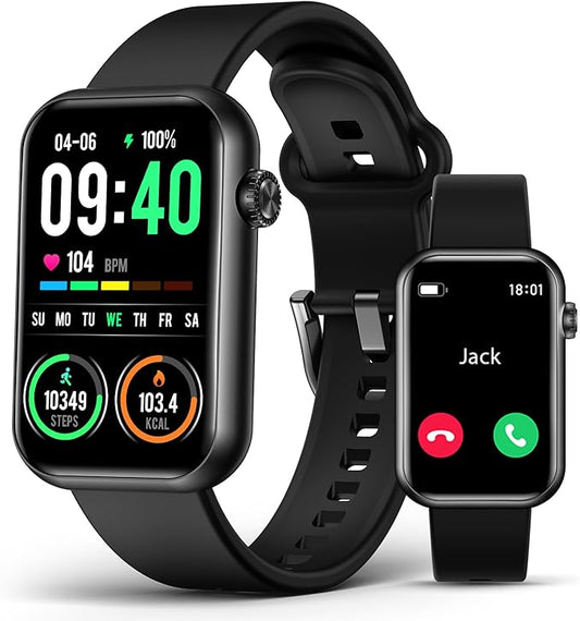 Smart Watch Fitness Tracker (Answer/Make Calls), 24/7 Heart Rate Spo2 Blood Pressure Monitor Sleep Tracker, 114 Sports Modes Calorie Step Tracker Pedometer, Waterproof Activity Tracker for Women Men