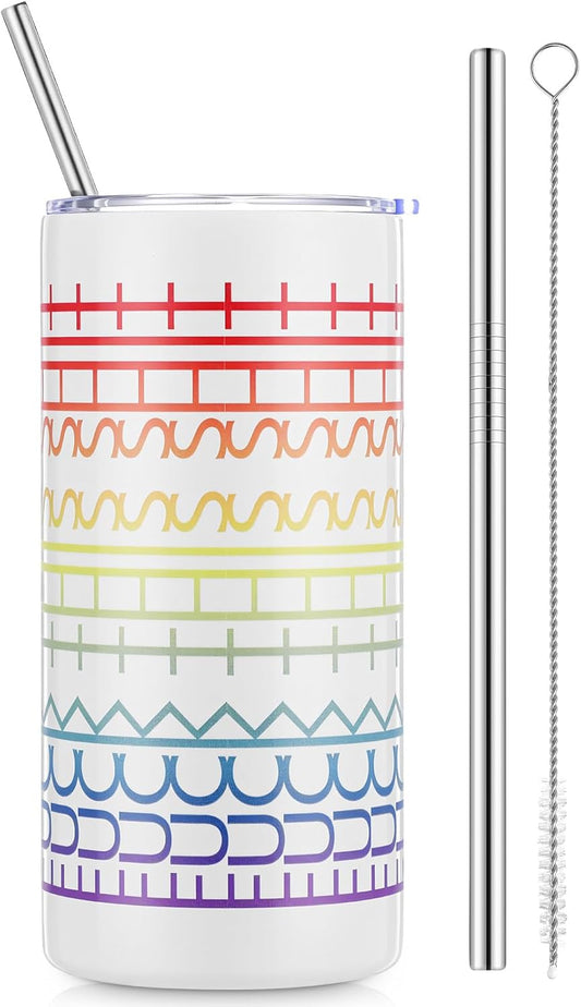 Geiserailie Hidden Message Tumbler Coffee Travel Insulated Mug Skinny Tumbler with Lid and Straw Gift Cup for Bestie Friend Coworker(16 oz)