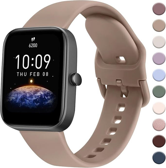 AK Band for Amazfit GTS 4 / GTS 4 Mini / GTS 3 / GTS 2 / GTS 2e / GTS 2 mini / GTS / GTR mini Bands, 20mm Soft Replacement Sport Strap for Amazfit Bip 3 / Bip 3 Pro / Bip U Pro / Bip / Bip Lite / Bip S / Bip S lite / Bip U Smart Watch Women Men