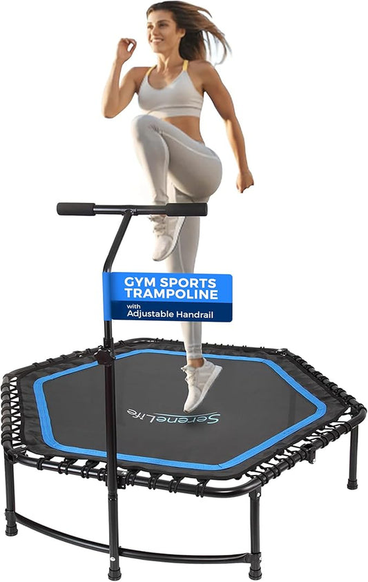 SereneLife 40"/48" Foldable Mini Trampoline - Compact Fitness 264 lbs