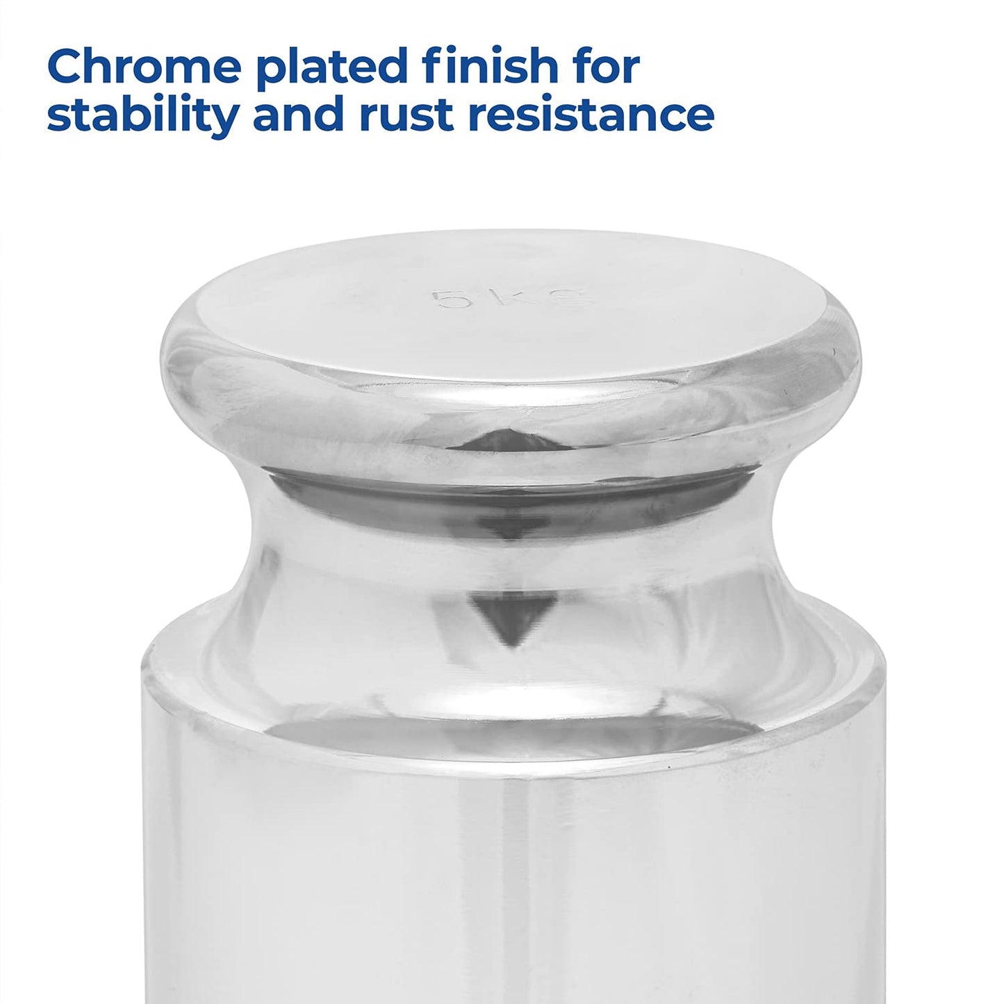 American Weigh Scales Calibration Weight for AWS Digital Scale, Carbon Steel, Chrome Plated, Chrome Finish, 5000g (5KGWGT)