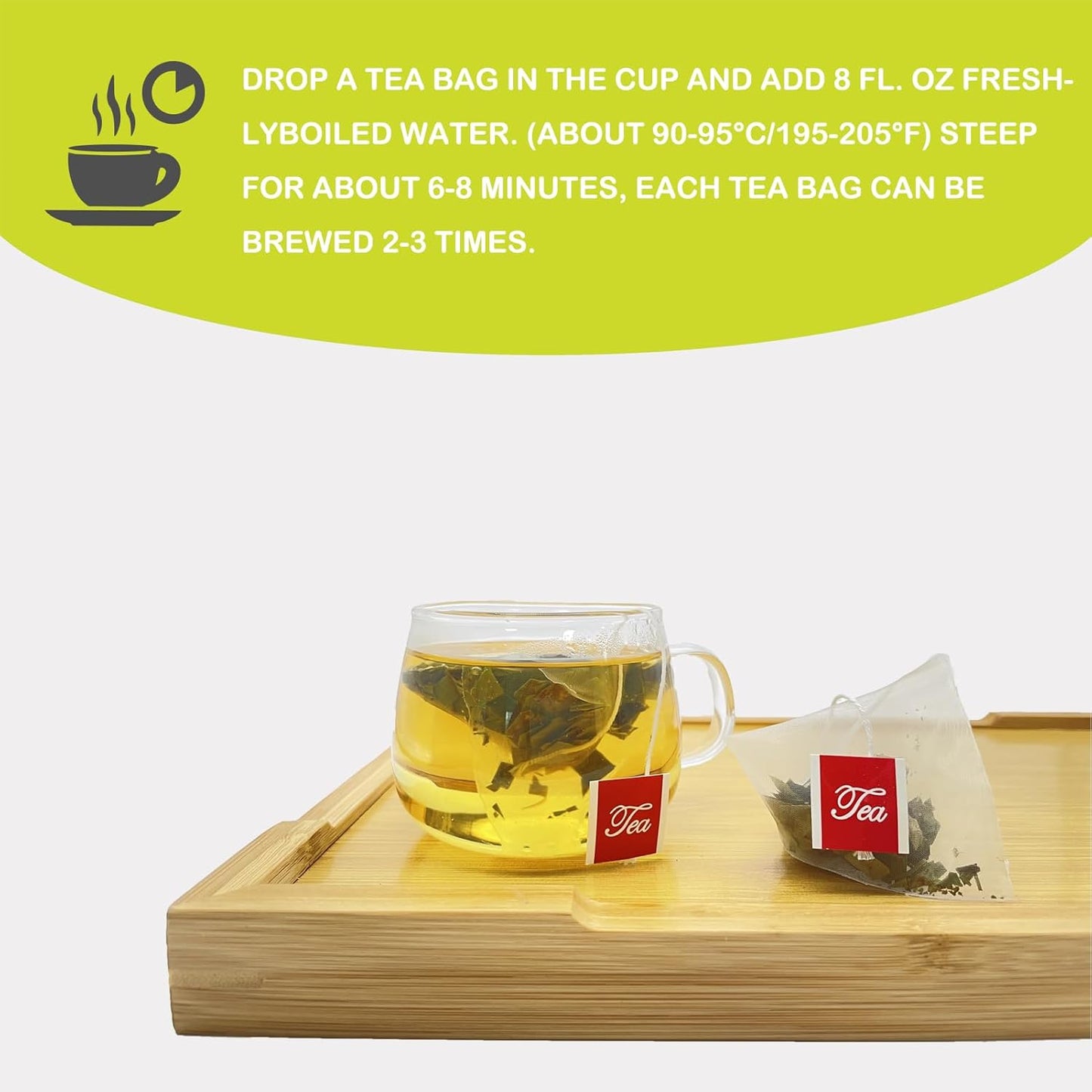 Samcci - Soursop Leaves Tea Bags, 40Teabags, 1.5g/bag, 100% Pure Sour Sop Graviola leaves Tea - Hojas De Guanabana Tea - Improve Digestion - Promotes Skin Health - Non-GMO - Caffeine-Free