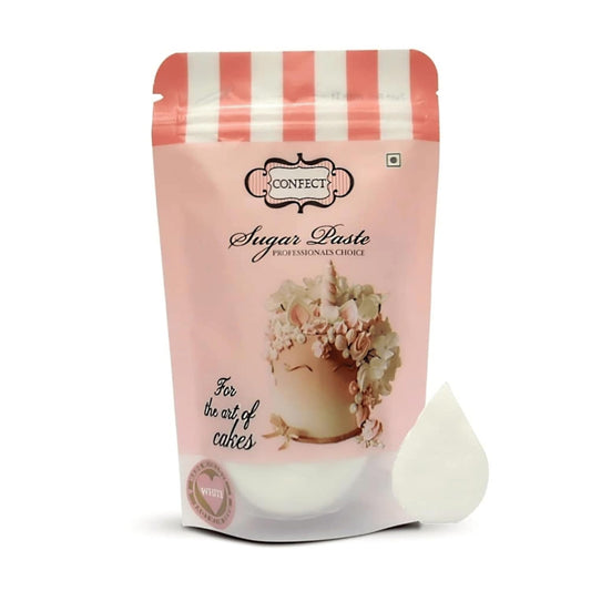 Confect White Fondant for Cake Decorating | Chef’s Choice Fondant Icing for Christmas Cakes, Cupcakes, Cookies & Baking – Smooth, Easy to Roll & Mold – Vanilla Flavor | Vegan, Gluten-Free, Nut-Free, Palm Oil-Free – 8.8 Oz