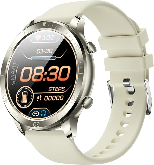 Smart Watch for Men Women (Answer/Make Calls), 1.46" IPS HD Screen, Fitness Tracker, 100+ Sport Modes, Blood Oxygen/Sleep/Heart Rate Monitor, IP67 Waterproof for Android iOS, Champagne Gold