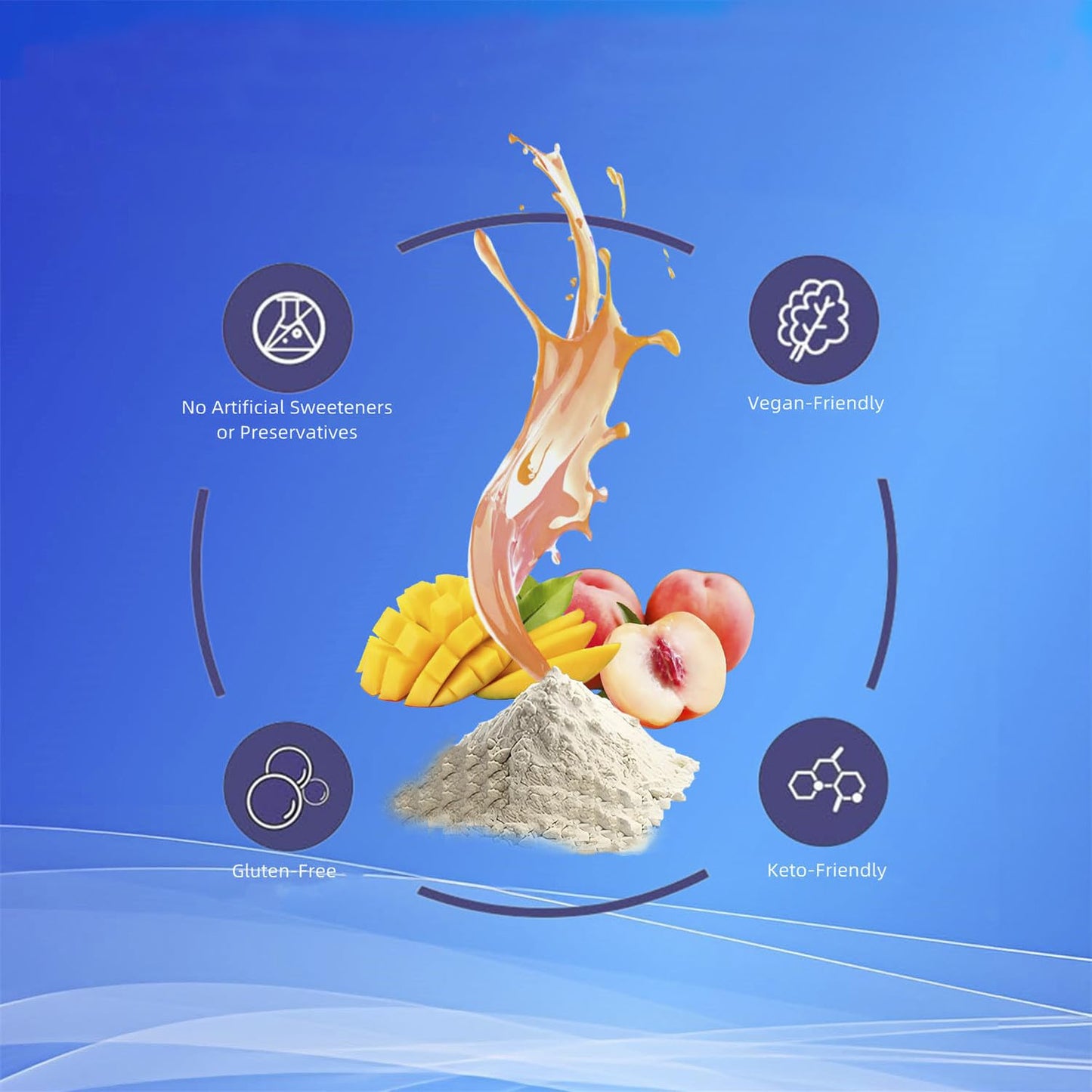 Yerba Mate Instant Tea 3-in-1 Super Drink Mix - Natural Extract， Boost Energy, Focus, Immunity & Gut Health .（30 Servings）