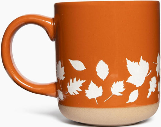 Sweet Water Decor Fall Mug Handcrafted Stoneware Coffee Mug with Autumn Leaves Design - Cozy and Stylish Fall Coffee Mugs - Unique Durable Fall Mugs for Autumn - Perfect Fall Mug for Gifting