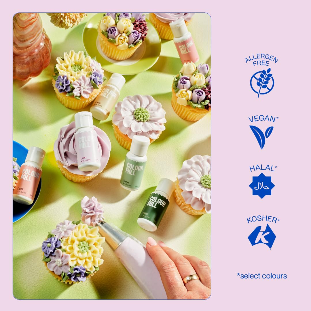 Colour Mill Oil-Based Food Coloring, 20 Milliliters Teal