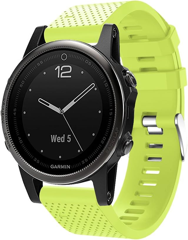 Soft Silicone Replacement Watch Band Strap for Garmin Fenix 5S/ 5S Plus/ 6S/ 6S Pro Smart Watch (No Tracker)