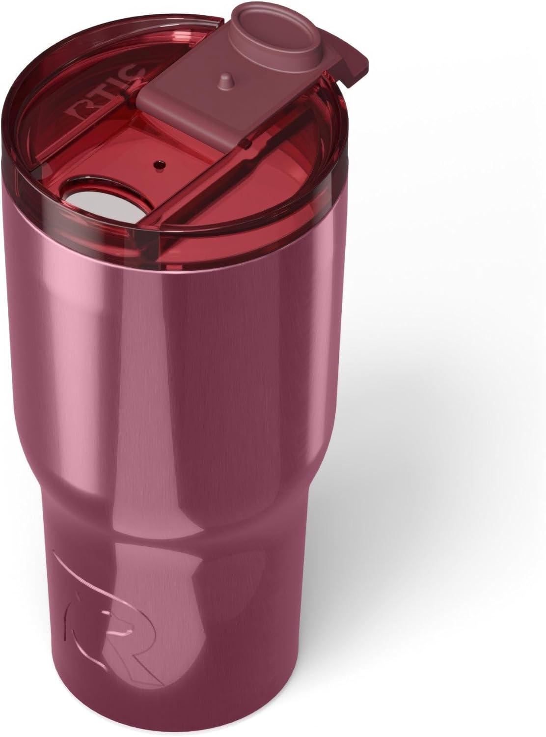 RTIC 20oz Essential Tumbler with Lid, Insulated, Stainless Steel, Metal, Double Wall Vacuum-Insulation, Ceramic Lined, Travel Cup for Iced Coffee, Tea, Hot and Cold Drink, Vintage Rose Metallic