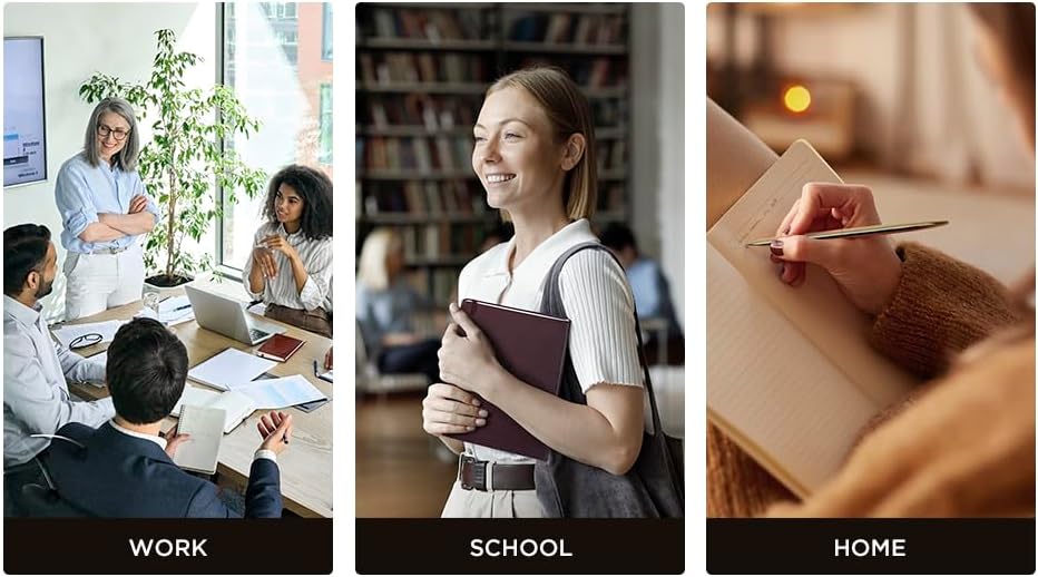 &And Per Se Lined Journal Notebook (5 Packs), 160 Pages, A5 5.7 x 8 inches College Ruled Thick Paper Notebook Journals for Writing, Hardcover Notebooks for Women Men Office School (Black)