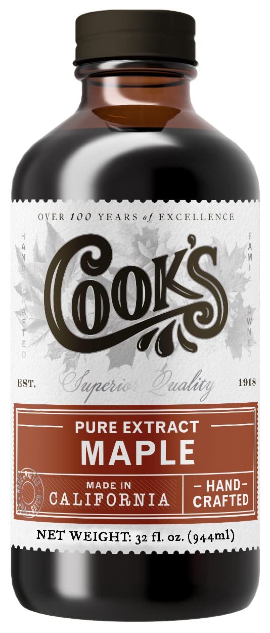 Cook's, Pure Maple Extract, All Natural Premium Maple Sap from Vermont's Finest Maple Trees, 32 oz