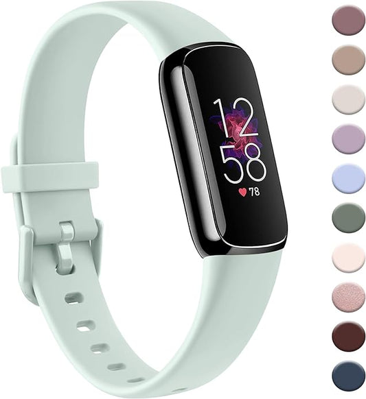 AK Sport Band Compatible with Fitbit Luxe Bands for Women Men, Soft Silicone Replacement Sport Straps Wristbands for Fitbit Luxe Fitness and Wellness Tracker