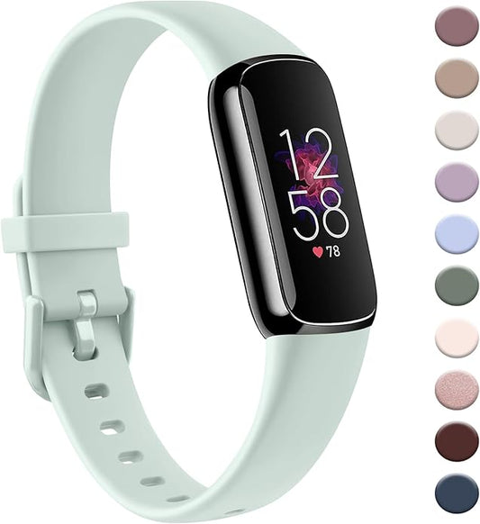 AK Sport Band Compatible with Fitbit Luxe Bands for Women Men, Soft Silicone Replacement Sport Straps Wristbands for Fitbit Luxe Fitness and Wellness Tracker
