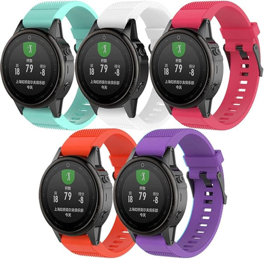 Soft Silicone Replacement Watch Band Strap for Garmin Fenix 5S/ 5S Plus/ 6S/ 6S Pro Smart Watch (No Tracker)