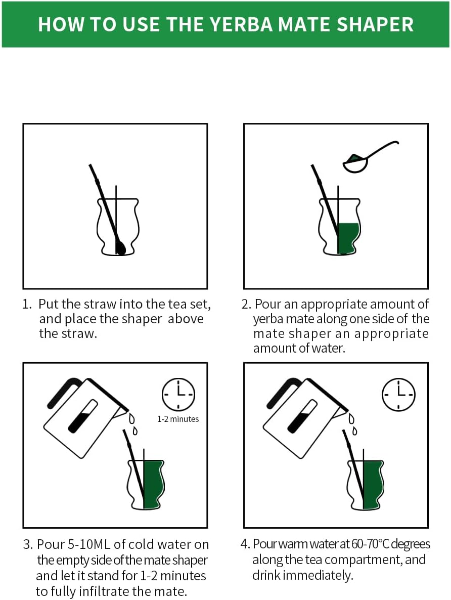 Stainless Steel Modern Yerba Mate Drinking Cup Set - 180 ml, Includes Bombilla Straw, Cleaning Brush, Blue