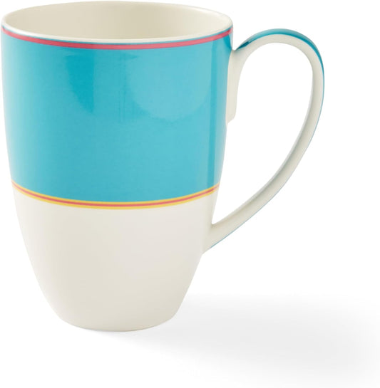 Spode Kit Kemp 17oz Calypso Mug | Vibrant Turquoise | Porcelain | Dishwasher and Microwave Safe | For Coffee and Tea | Fabulous Gift | Home or Office Use