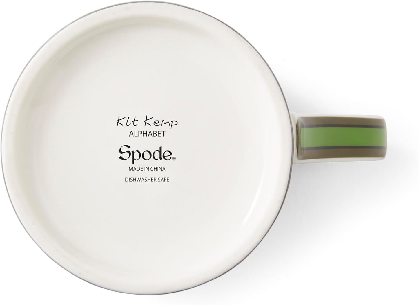 Spode Kit Kemp Alphabet Mug - Letter M Monogram in Fine China, 12oz Ceramic Coffee Cup for Hot Drinks, Personalized Drinkware for Unique Gifts, Dishwasher Safe Tea or Coffee Mug - Gift Box Included