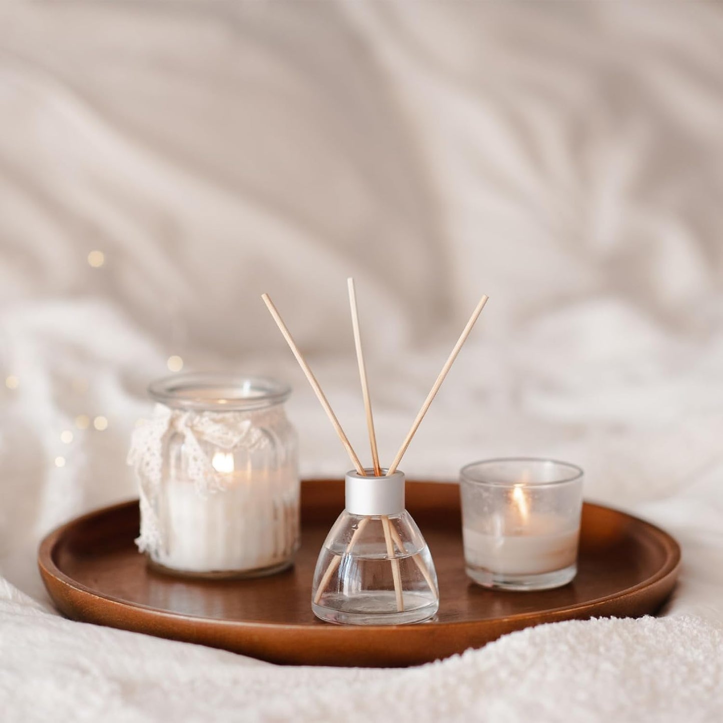 PATIKIL Wood Serving Tray 9x6 Inch Outer Base, Rectangular Decorative Platter for Home Decor Kitchen Table Candle Holder, Brown