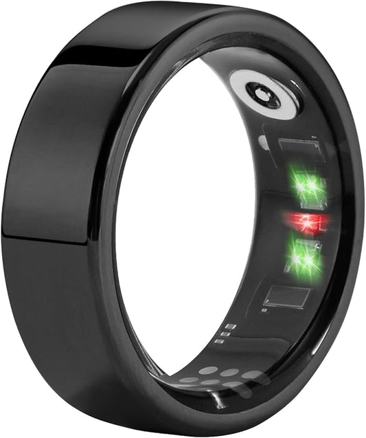 Smart Ring Health Tracker, Fitness Sleep Heart Rate Blood Oxygen Tracker Smart Ring, Water Resistant Bluetooth Fitness Tracker Rings