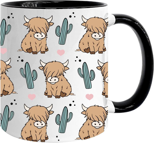 Highland Cow Coffee Mug 11oz, Highland Cow Gifts for Women, Cowgirl Stuff