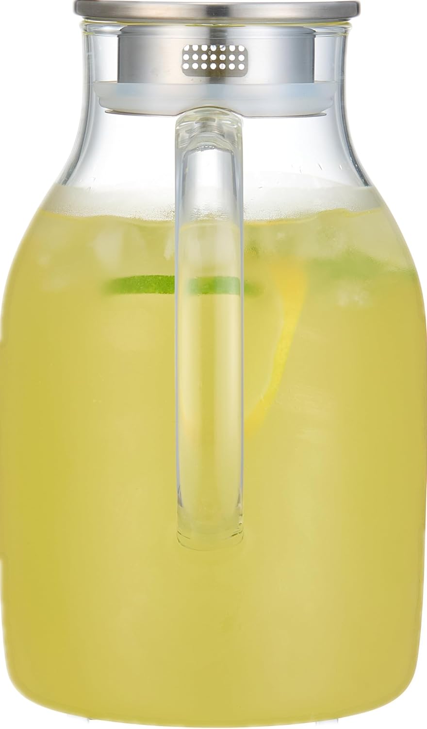 Karafu 68 Oz/2 Liter Glass Pitcher with Lid, Heat Resistant Water Jug for Hot/Cold Water, Ice tea and Juice Beverage